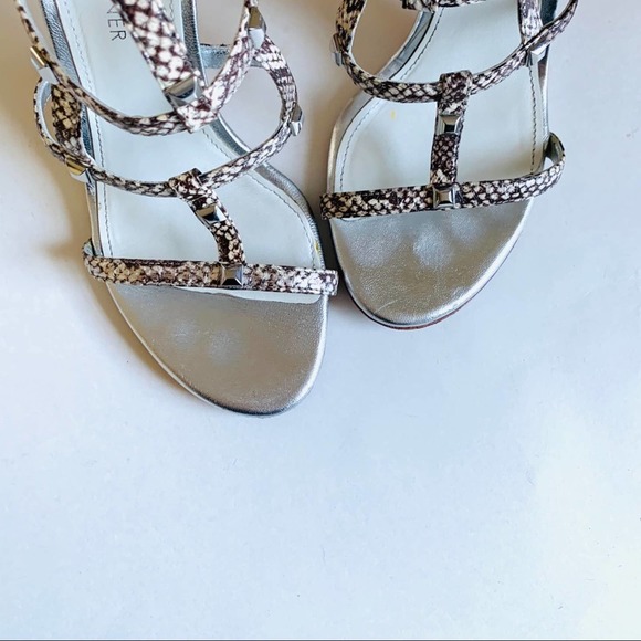 Donald J Plimer Snake Print Straps Heels - Picture 4 of 10